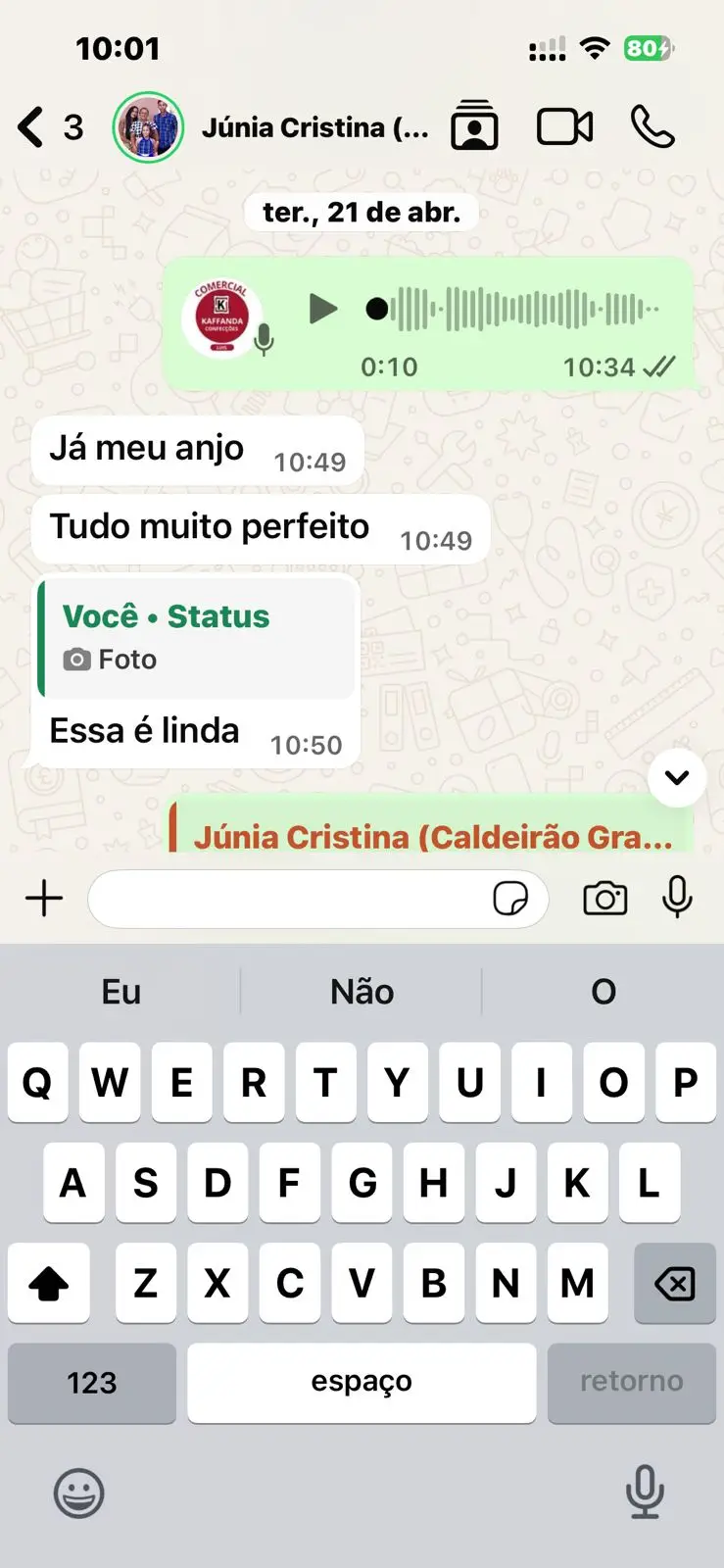 Depoimento de cliente da Kaffanda Confecções 04